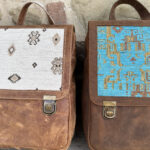 Cartella in pelle e kilim personalizzabile